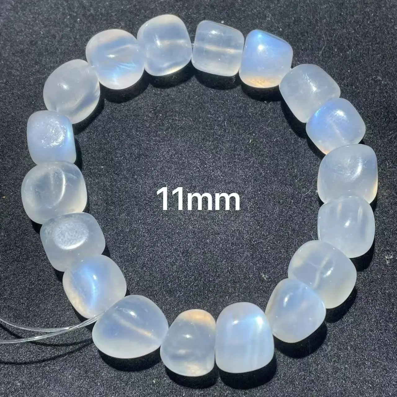 

natural moonstone blue light beautiful bracelet with cubic free shape, men's and women's styles around Time flies, Feng Shui