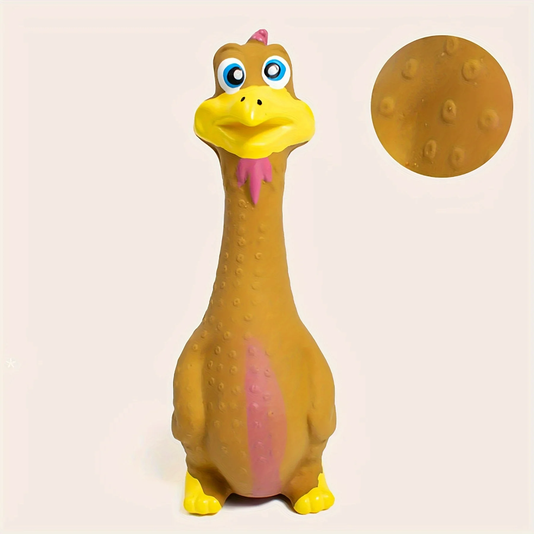 Haustier-Hunde-Sound-Spielzeug – schreiende stehende Huhn und Ente mit großer Öffnung, quietschendes Zahnungs-Hundespielzeug aus Latex – Detail 8