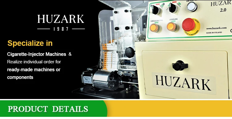 Cigarette Filling Machine Huzark 3.0 Electrical Cigarette Filling Tobacco Injector Filling Automatic Cigarette Rolling Machine