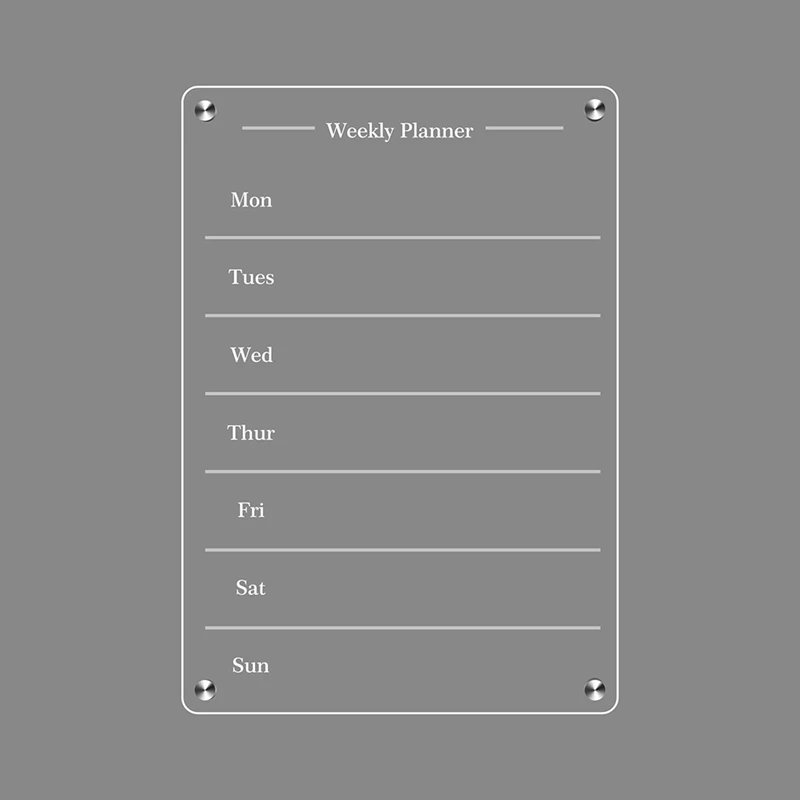 냉장고용 투명 아크릴 자석, 투명 보드, 건조 지우기 냉장고, 재사용 가능한 플래너용, 건조 지우기 마커 포함, 9 인치 x 13 인치, 2 개