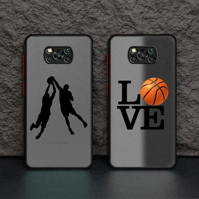 Sport Love Basketball Texture Cover Phone Case for Xiaomi Poco X3 Pro M3 M5 M5s X3 NFC X4 GT X5 Pro C40 F3 C50 C51 Matte Shell