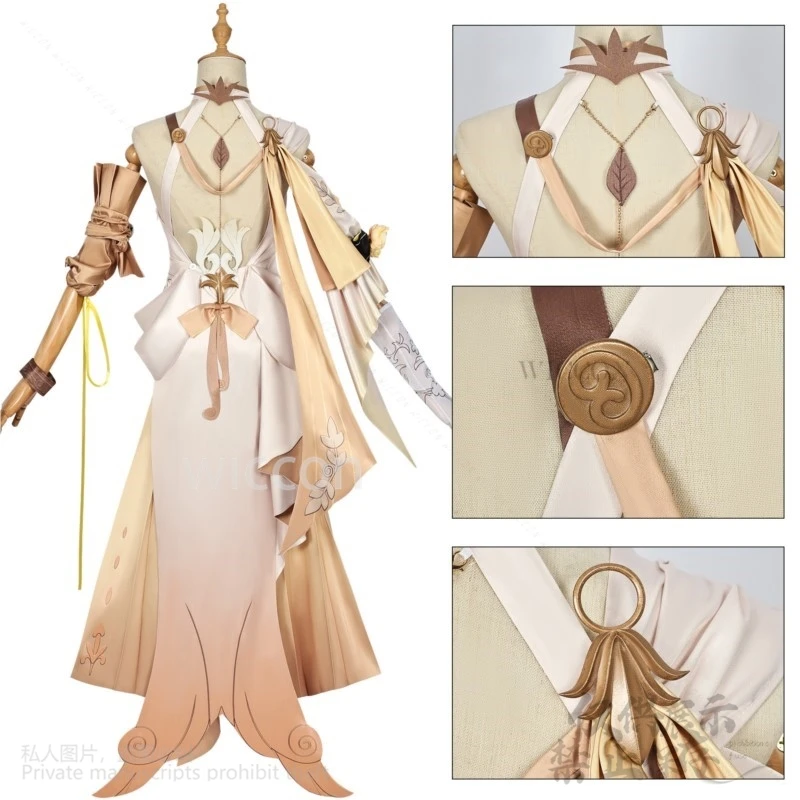 Gioco Honkai: Star Rail Anime Anime Aglaea Costume Abito da sera Gonne lunghe Parrucca per ragazze Halloween Natale Cos Personalizzato