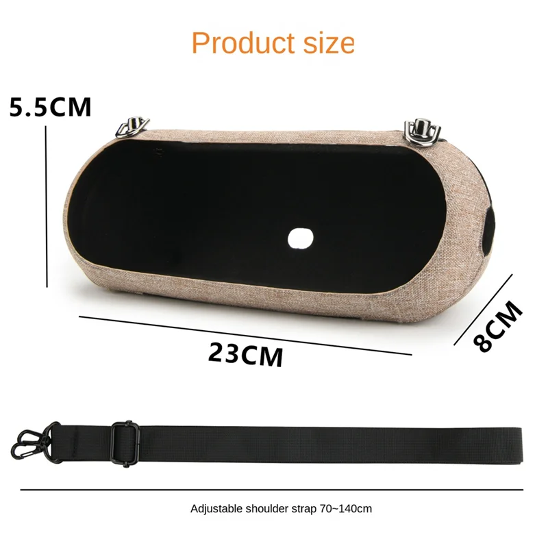 B04B-For Beats Pill 2024 Speaker EVA Zipper Storage Hard Case Speaker Hard Shell Case EVA Protective Case Black