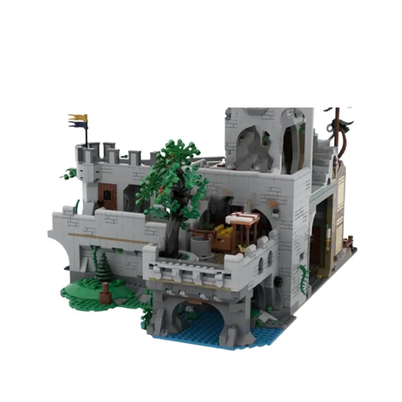 معالجة التخليص تجميع الجسيمات الصغيرة اللبنات MOC-213746 2260 قطعة بناء القلعة في القرون الوسطى الحصان لعبة مجسمة هدية #5