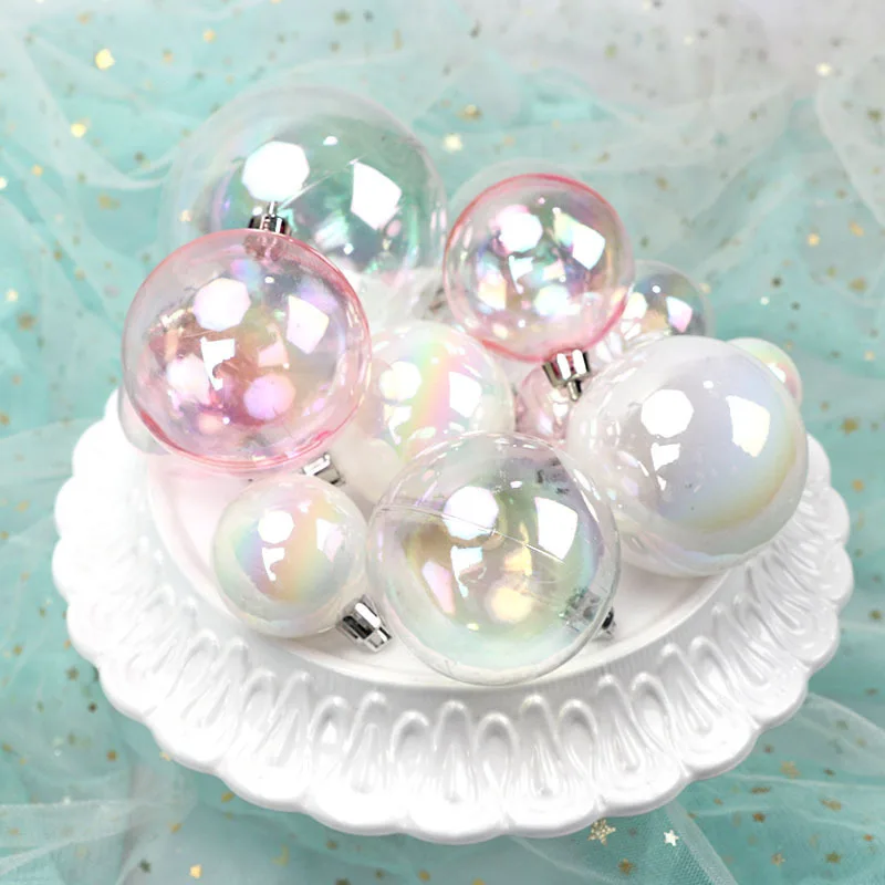 Colorful Transparent Ball for Christmas Decoration, Magic Bubble Ball, Beautiful Birthday Party, Table Decoration, 6Pcs