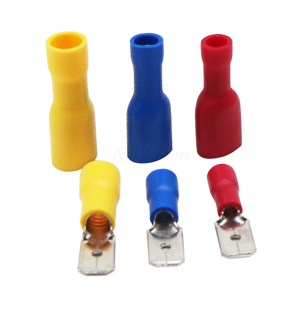 connector 10PCS 5set faston Male female Insulated Spade Crimp Wire Cable Connector Terminal