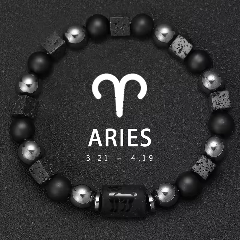 12 Zodiac Bracelets Natural Stone Cancer Virgo Leo Libra Bracelet Couples Friendship Gifts Bracelets jewelry pulsera hombre - Image 18