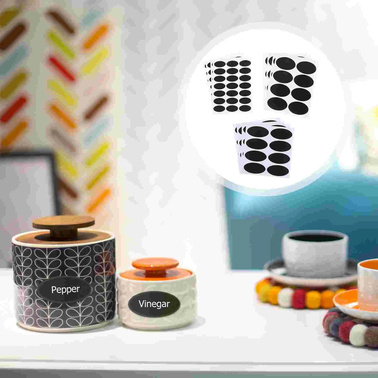 

148 Pcs Stickers Household Labels Kitchen Bottle Blackboard Sticky Paper Waterproof for Jar