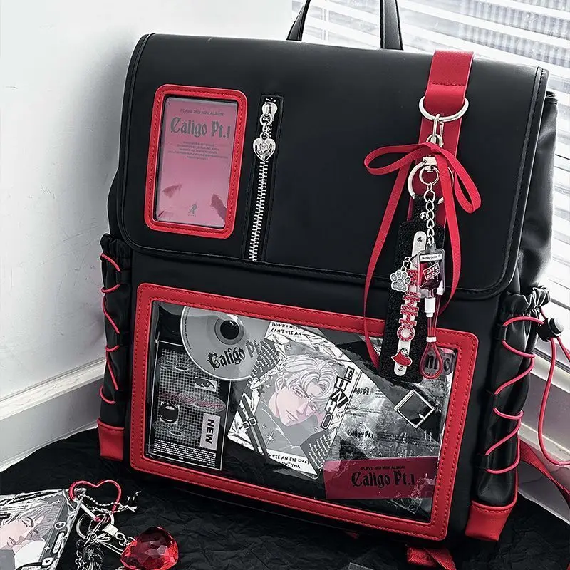 Daily Pain Bag Large Capacity Double Backpack travel bag canvas bag Anime backpack