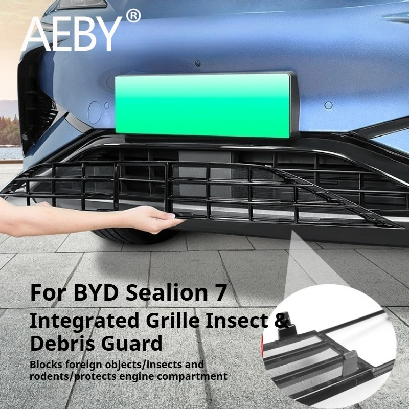 AEBY para BYD Sealion 7 2024 rejilla frontal de malla antiinsectos, Protector de malla antiinsectos, fácil instalación, accesorios para automóviles