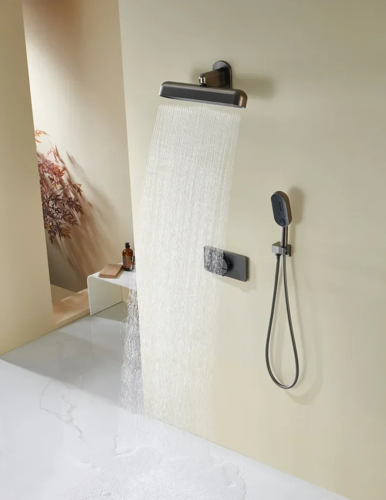 Concealed long waterfall rain into the wall shower Hotel project Embedded shower