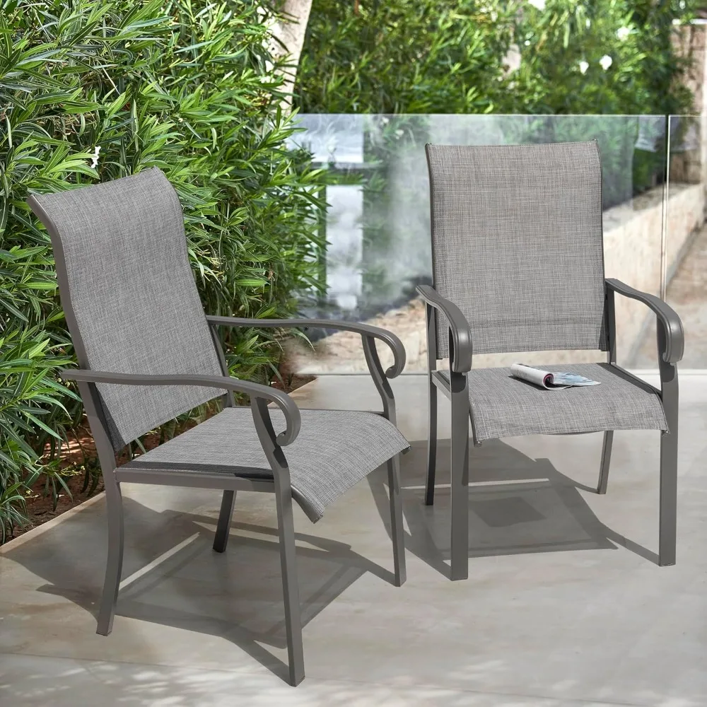 

Patio Dining Chairs Set of 4, All Weather Textilene Patio Chairs,Powder-Coated Metal Frame Outdoor Patio Bistro Dining Chairs