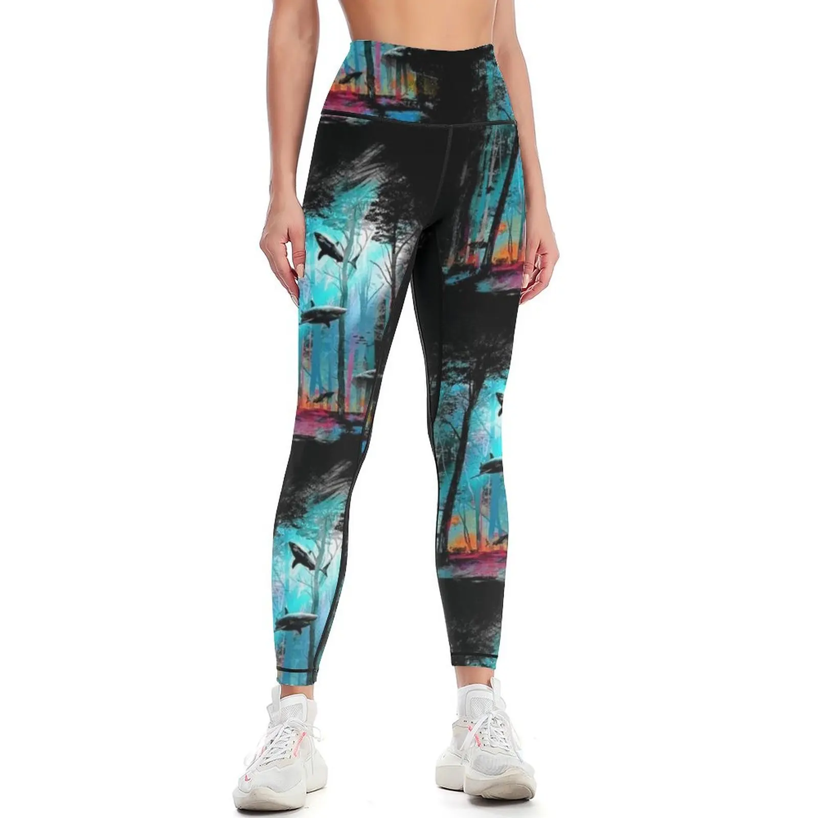 

Shark Forest Leggings Sweatpants active wear Women's fitness Clothing fitness Womens Leggings