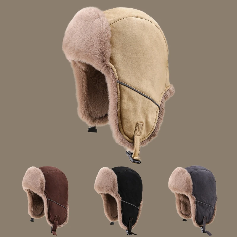 

New Winter Warm and Cold-proof Hats for Men, Ear-protecting and Fleece Windproof Hats for Women