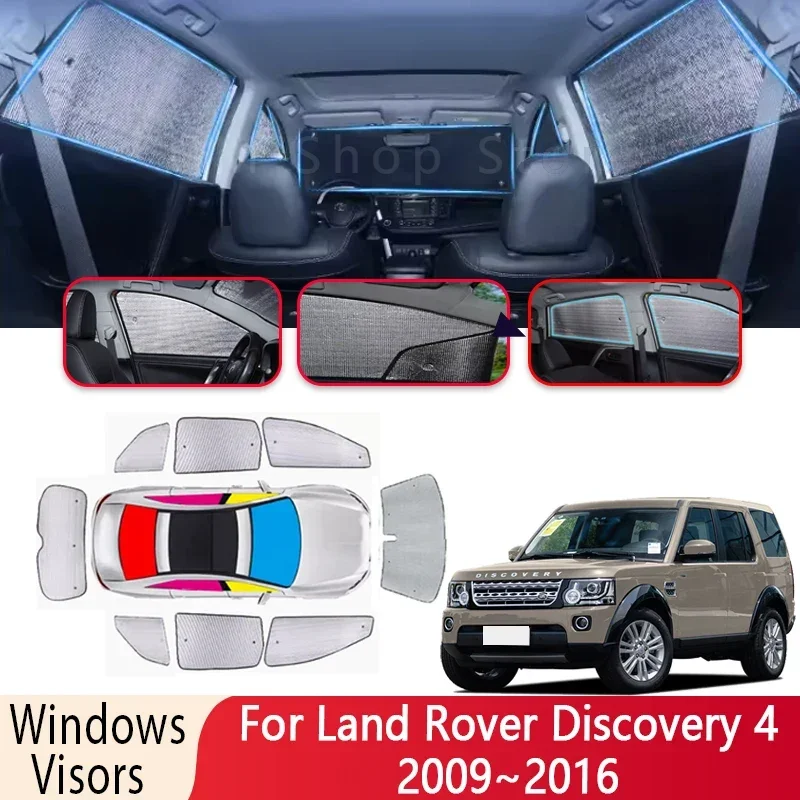 Car Sun Shade For Land Rover Discovery 4 LR4 L319 2009~2016 2010 Windshield Sunshade Heat Insulation Auto Sun Visor Accessories