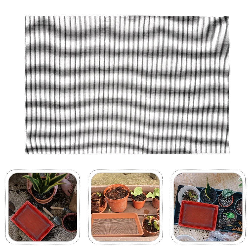 

15Pcs Flower Pot Hole Mesh Pad Rectangular Breathable Plant Pot Drainage Screen Prevent Soil Leakage Garden Office Use 20x30cm