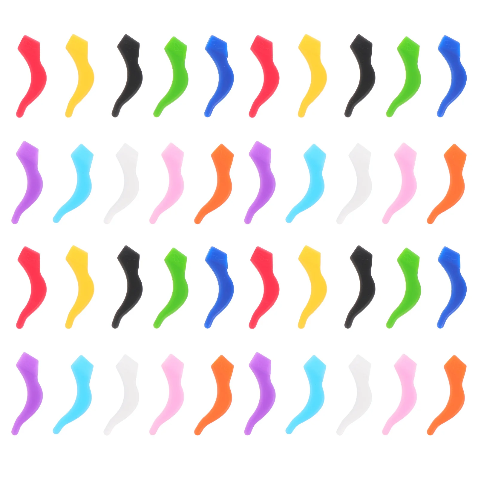 

40Pcs Glasses Anti-Slip Silicone Grips Comfortable Ear Hooks for Sports Hiking Fishing Biking Outdoor Activities Assorted Colors