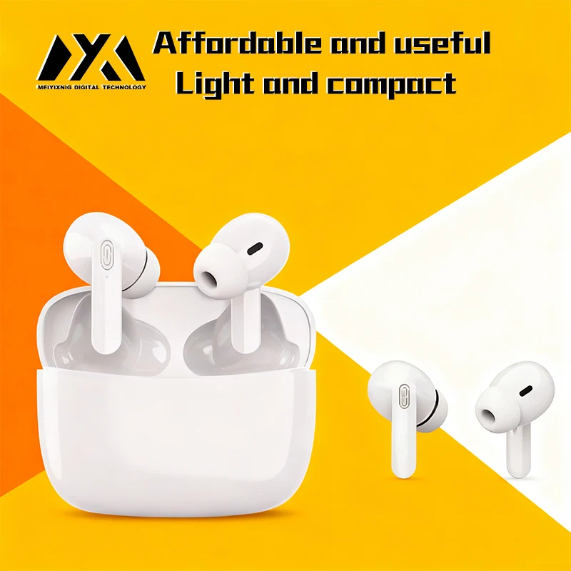 AT2 Wireless Bluetooth Earphones with Fast Charging, Crystal-Clear Call, Lightweight Design - Perfect for Work & Leisure