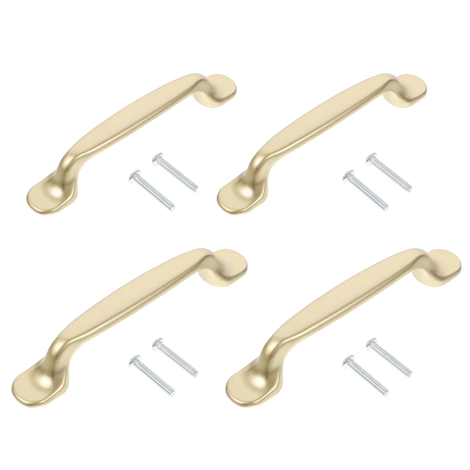 

4Pcs Cabinet Pull Aluminum Alloy Modern Cabinet Handles Easy Install Drawer Door Wardrobe Sliding Track Hardware