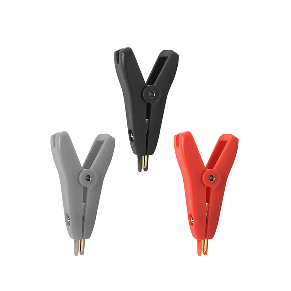 Copper Clip 51*25mm Copper Test Clip 10A Current Capacity Gold-Plated Conductivity Insulated Clip For Safe Testing