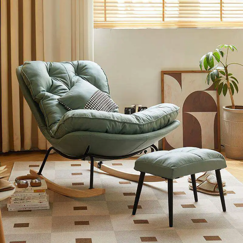 Living room comfortable lazy sofa, balcony double rocking chair, leisure sofa