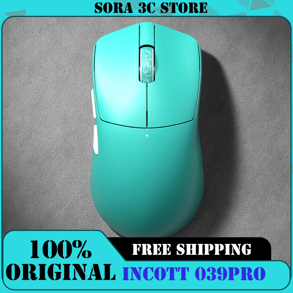 Mouse Sem Fio Incott 039/039Pro Tri Mod, Bateria de Longa Duração, Driver Web, Ergonômico, Leve, Mouse Personalizado para Escritório e Jogos, Presente