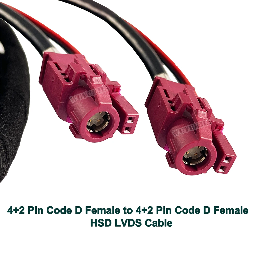 Imagem -02 - High Velocidade Data Transmission Harness Wire Violet Hsd Código d Fêmea para d Conector Jack Fêmea Pin Cabo Lvds Mais Pin