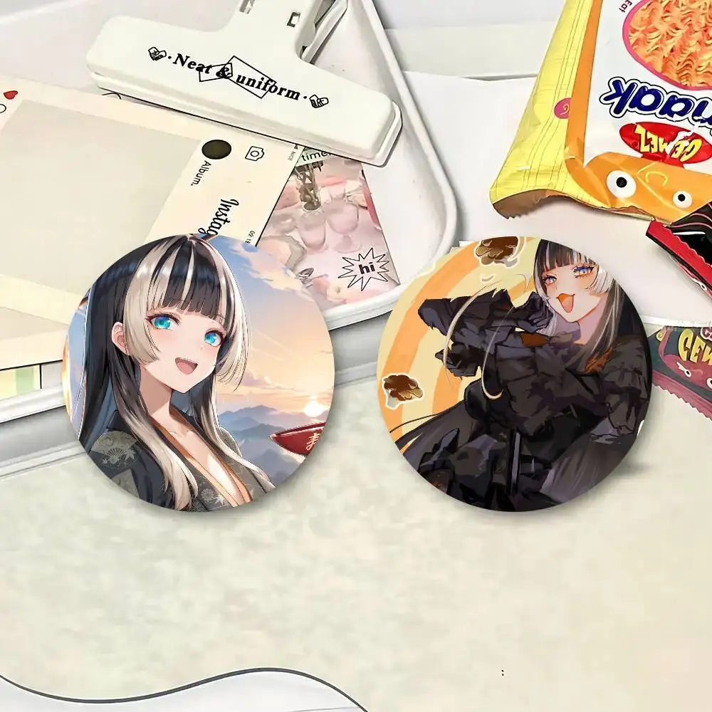J Kufuutei Raden الرسوم المتحركة H-Hololive شارات أنيمي شارة ليزر مستديرة الكرتون بروش الملابس ظهره اكسسوارات التلبيب