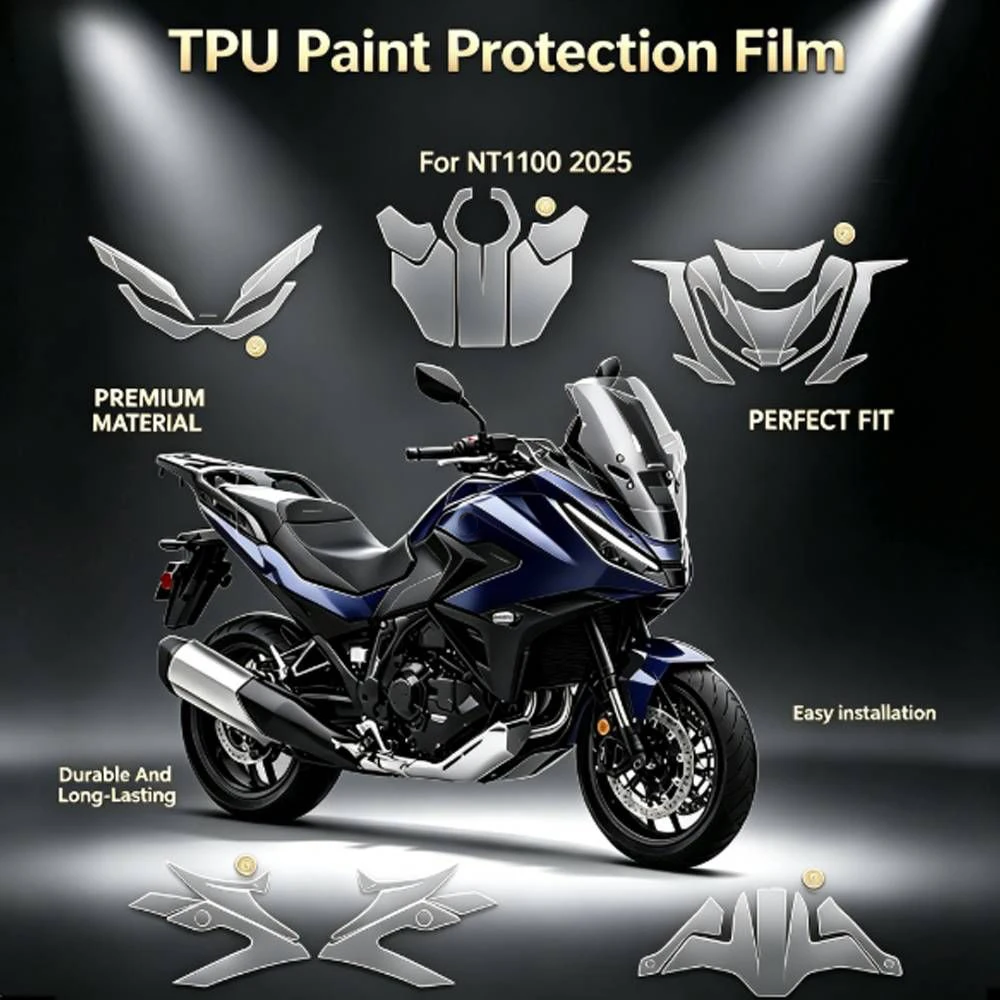 NT1100 PPF Motorcycle Paint Fairing TPU Protective Film For HONDA NT 1100 2025- Set Body Invisible Scratch Protection Stickers