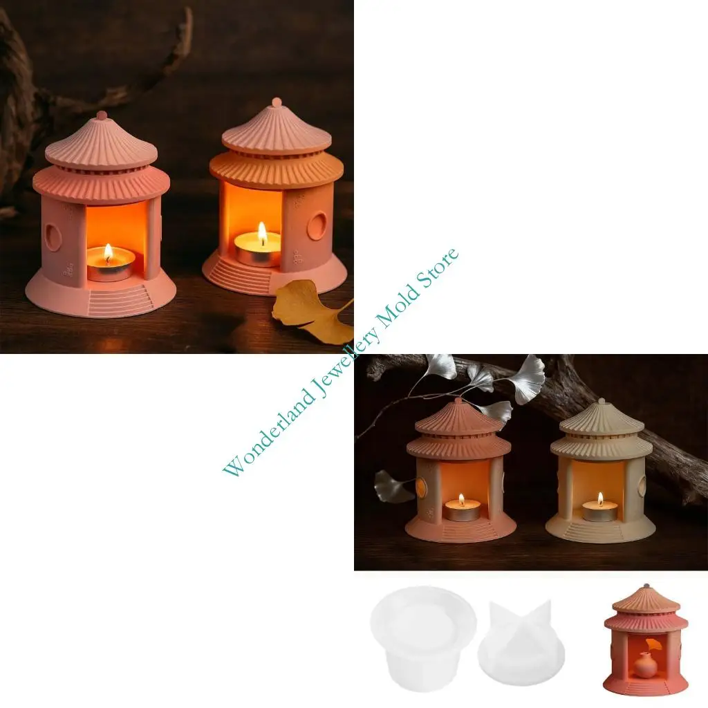 

H7EB Высокотемпературная форма для свечей в форме дворцов с культурным дизайном для свечей ручной работы