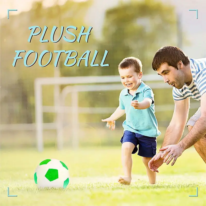 HW-elSoccer Sportball-Wurfkissen, gefülltes weiches Plüschtier für Kleinkinder, Babys, Jungen, Kinder, Geschenk, 20,3 cm L x 20,3 cm B x 20,3 cm H,