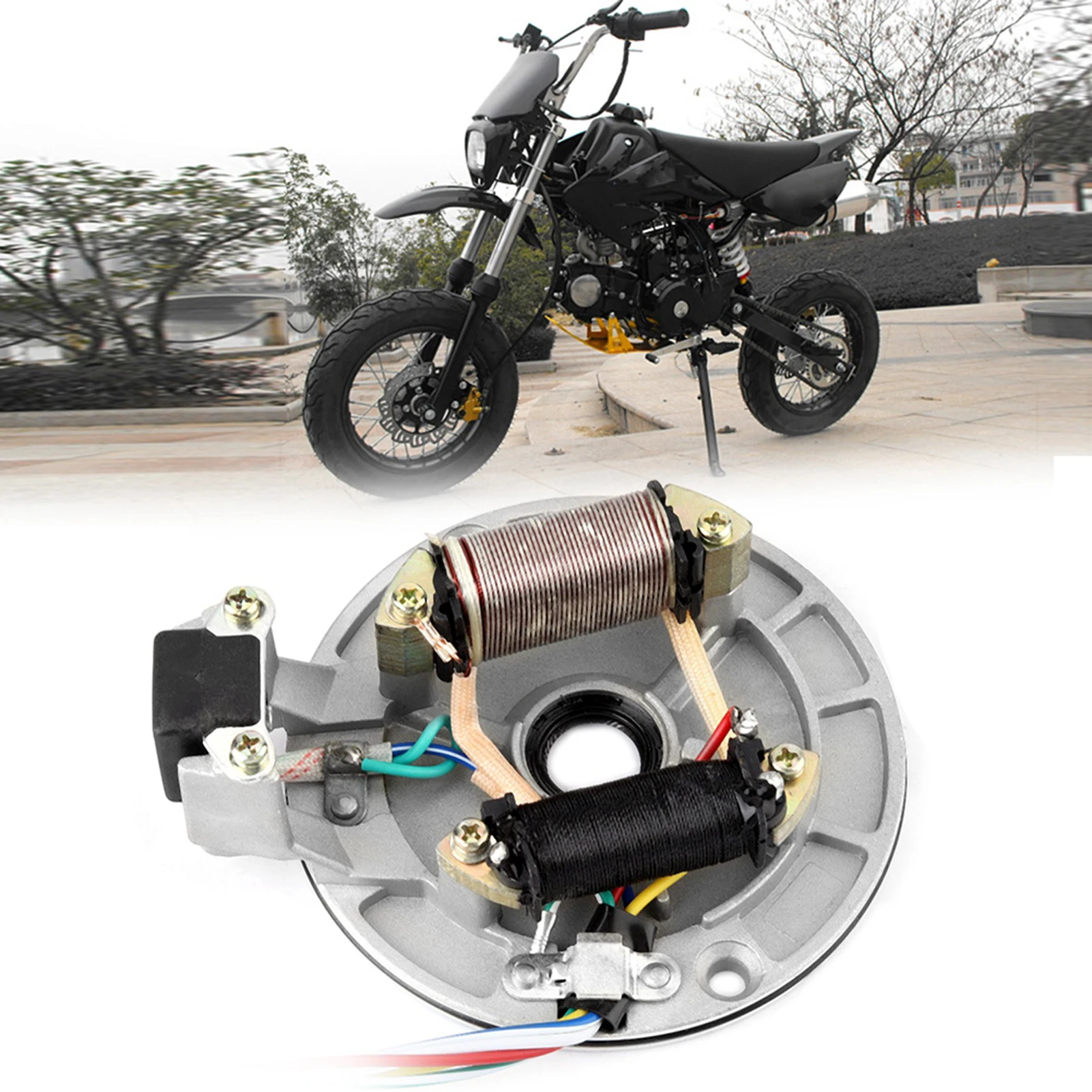 

Катушка зажигания JH70, пластина статора, звукосниматель, магнето, катушка зажигания, ротор для пит/байка 70cc 90cc 110cc 125cc, катушка зажигания статора