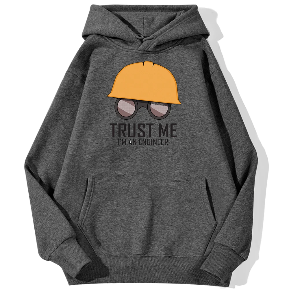 trust me i'm An engineer print Hoodie Men Comfortable Warm Pullovers Fashion Loose Hoodies Sweatshirts Autumn Streetwear