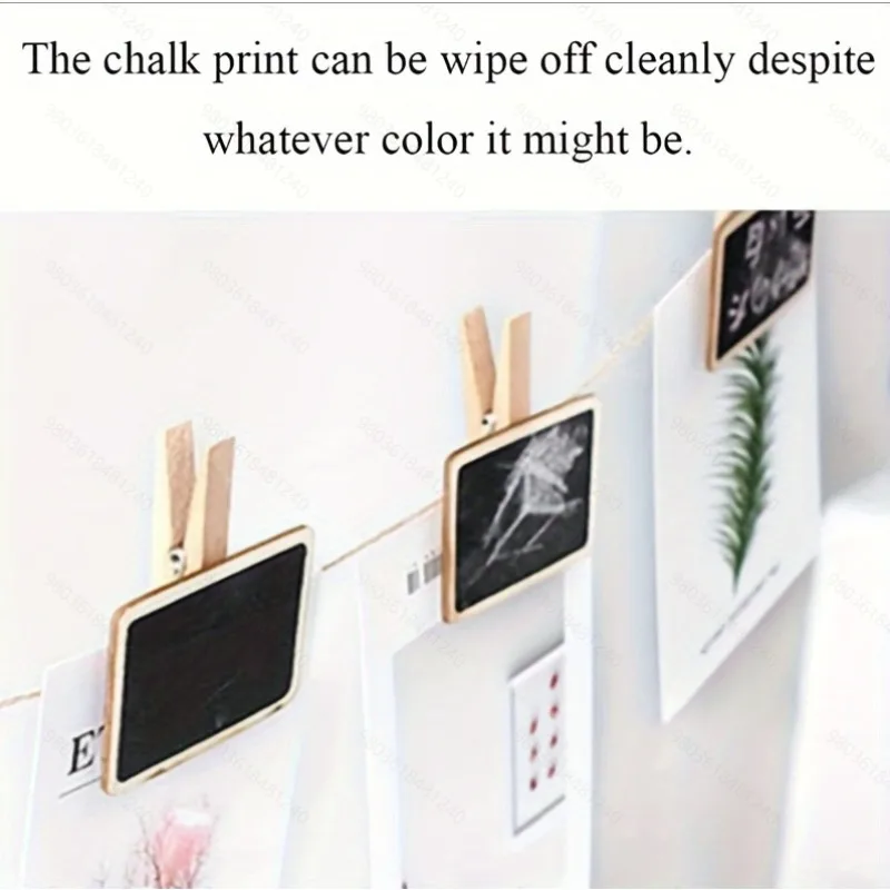 10 шт., мини-прямоугольный деревянный зажим для доски, цвет черного дерева для заметок, фотографий, бумаг, украшения, легко держать