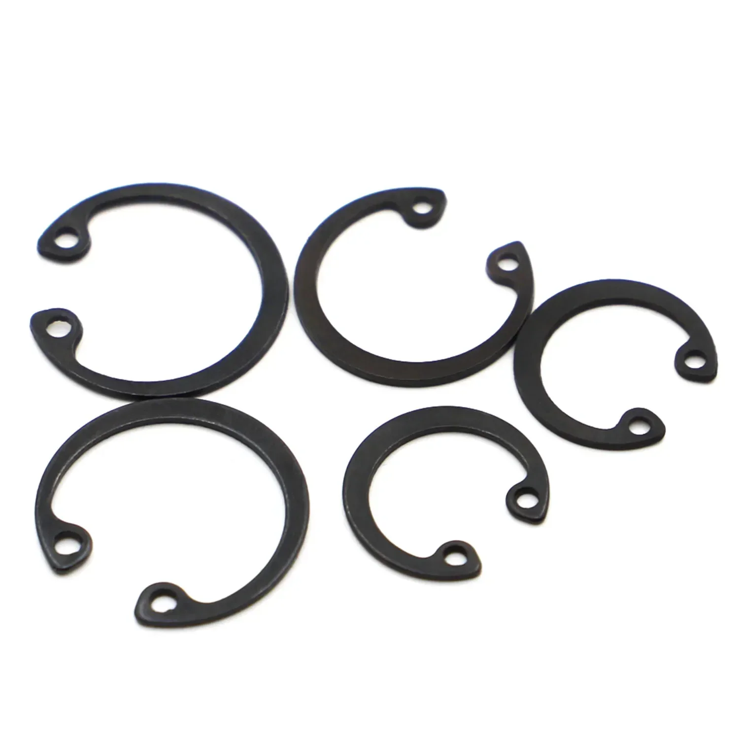 M8~M50 GB893 C Clips Snap Retaining Ring For Hole Black 65 Manganese Steel Washer Internal Retaining Ring Shaft CircliP