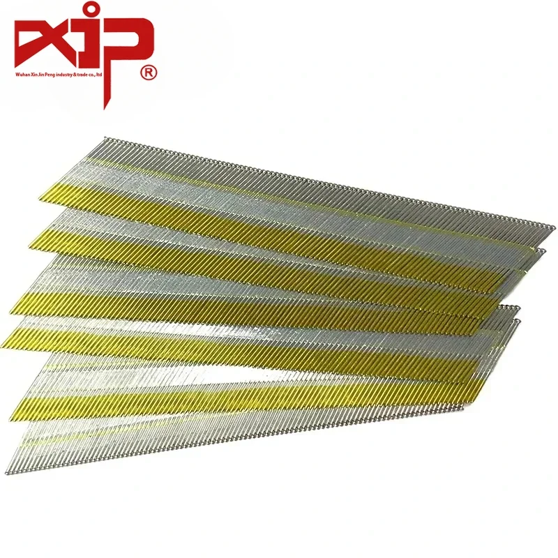 

15 Gauge 34 Degree DA Series Angled Finish Nails 600PCS 45mm Length Bright Basic Finish Nail For Cabinetry Building 100PCS*6ROWS