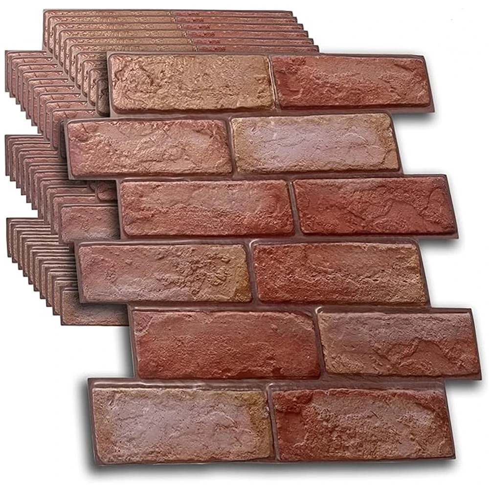 Autocollants muraux stéréo irréguliers 3D, papier peint auto-adhésif, motif de briques, murale, pelable, résistant à la chaleur, imperméable, décoration, 5/10/20 pièces