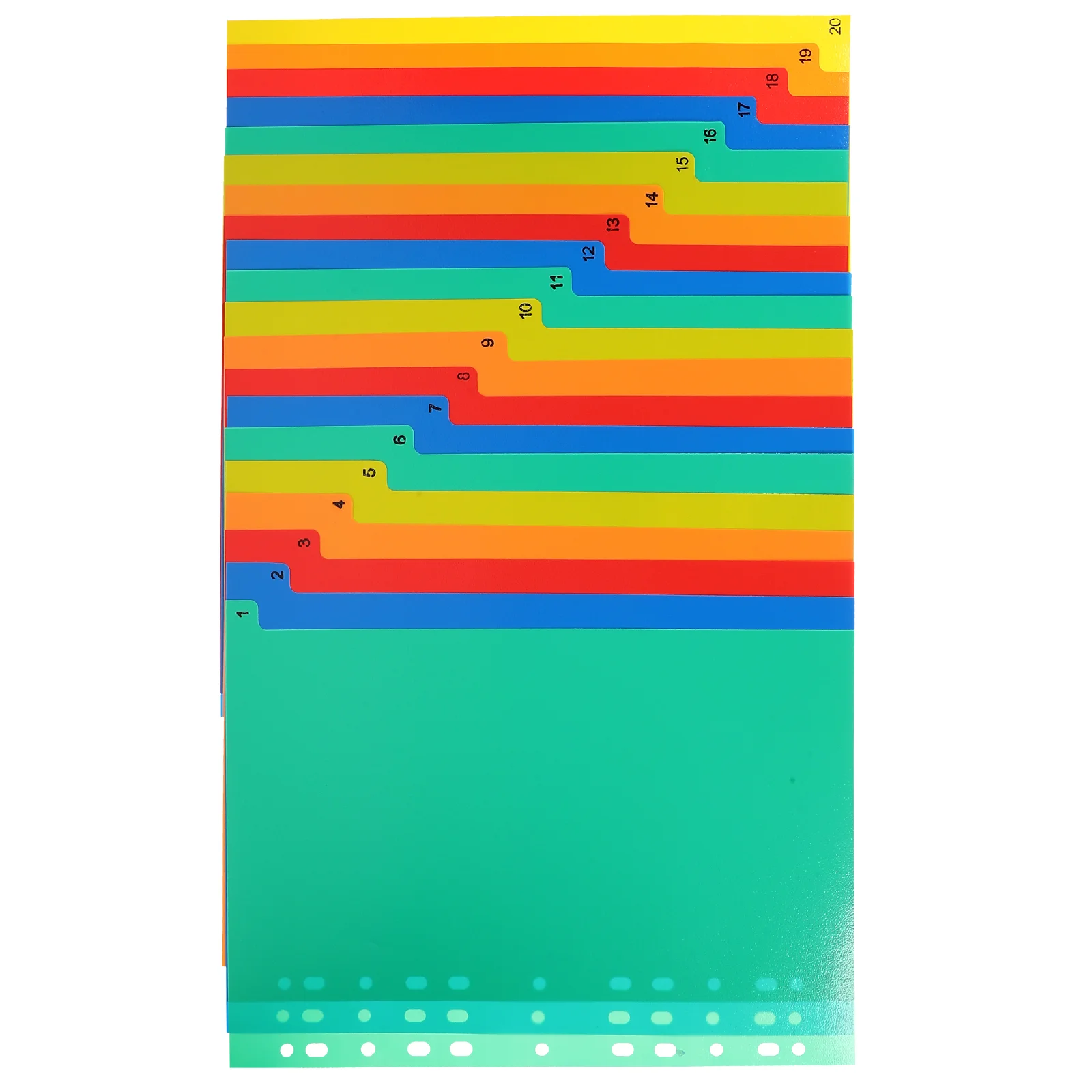 20 Pcs Note Pads A4 Separated Loose Leaf Notepad Markers Aesthetic Dividers Folder Page Binder Book Office