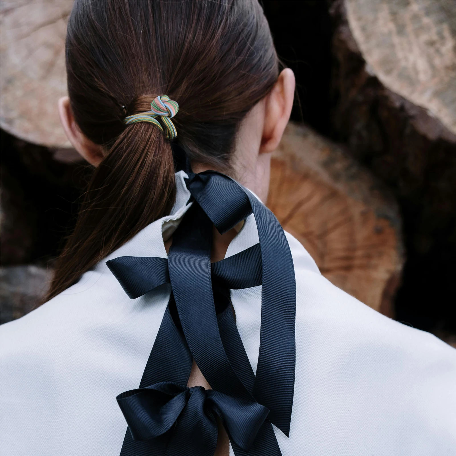 

4pcs High Elasticity Hair Bands Bulk Cloth Ties Elastic Ponytail Holders Girls Seamless Fabric Hair Ropes for