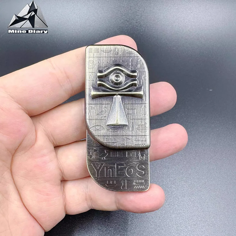 ミレニアムアイ EDC メカニカルスライドブロック回転指先ジャイロスコープ、デスクトップおもちゃの減圧とリラックス用