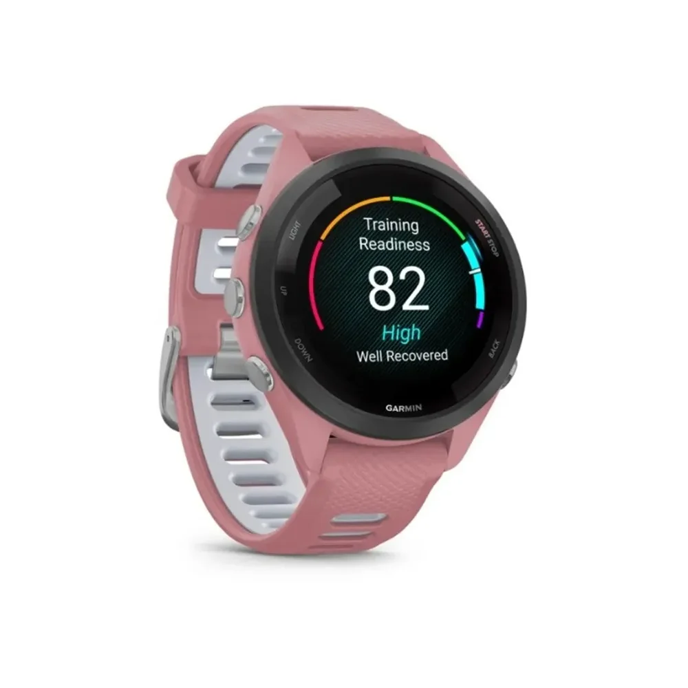 Garmin-Montre Forerunner avec écran AMOLED rose, GPS, musique, 42mm, 265S