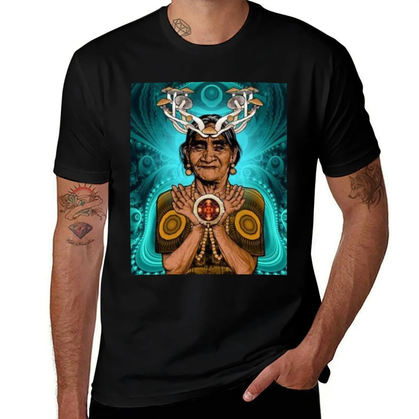 Maria Sabina Spiritual Medicine T-Shirt Work Wear Lightweight Tee T-Shirt