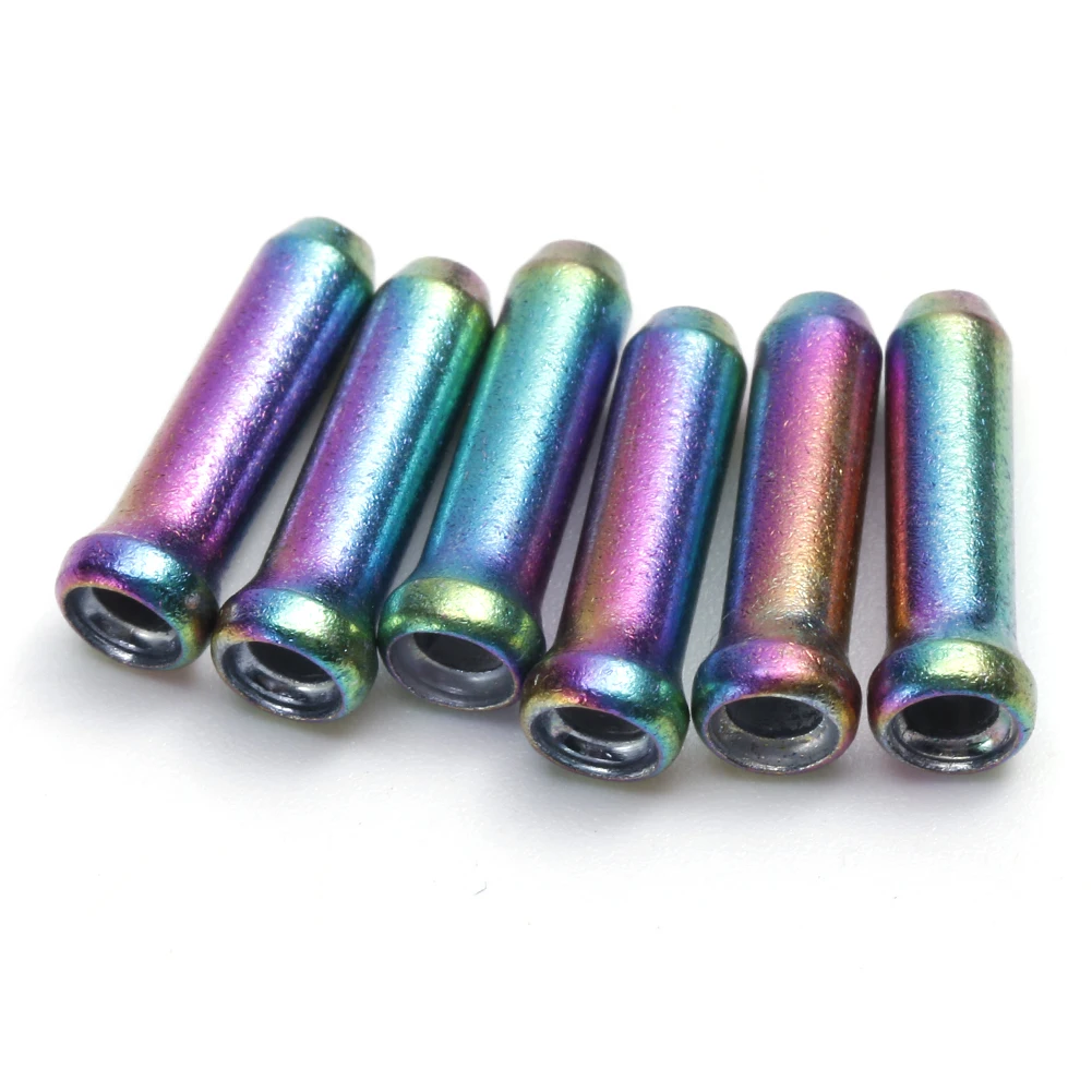 

20 шт. внутренние наконечники троса из алюминиевого сплава, цветной тормозной рычаг переключения передач, внутренние наконечники троса, сменные аксессуары для велосипедного оборудования