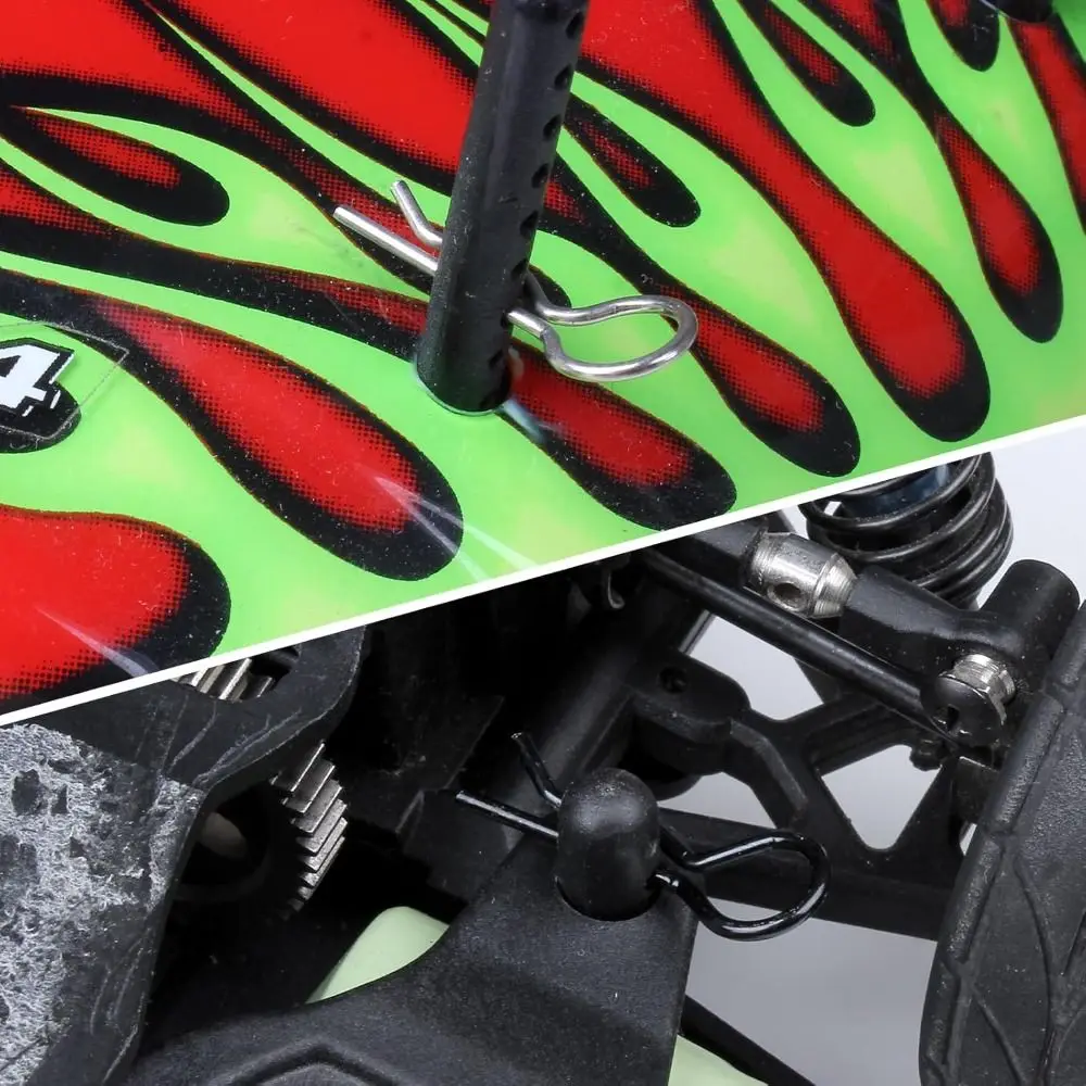 新しい 1/8 1/10 RC ボディクリップ金属波形 R クリップ R タイプバギーシェルピン RC カーパーツ