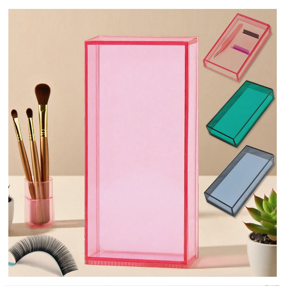

Magnetic Acrylic Eyelash Storage Box,False Eyelash Extension Storage Tool,Lash Holder Pallet Eyelash Strip Dustproof Beauty Tool