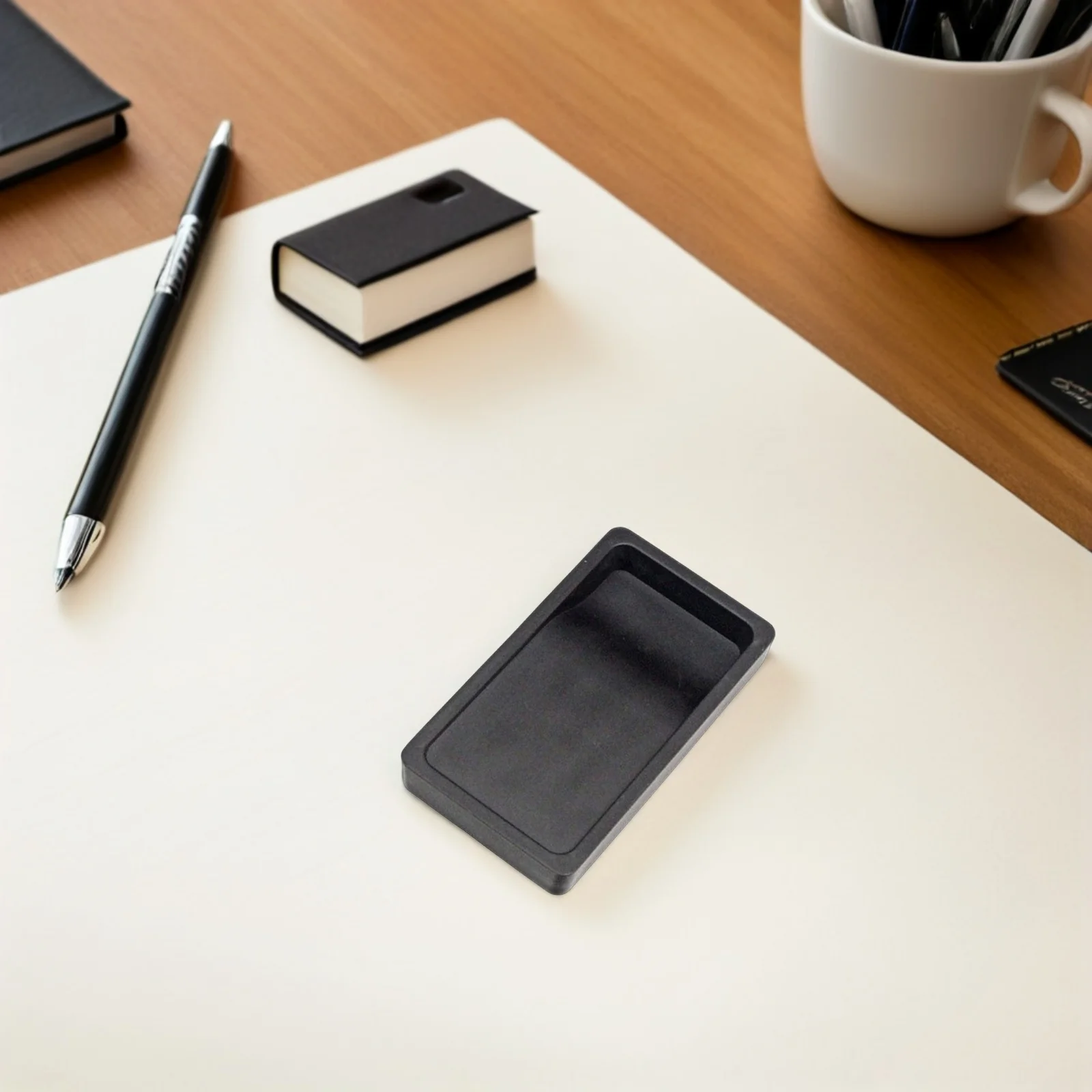 

1pc Portable Inkstone Student Calligraphy Inkslab Two-Sided Lightweight Durable Plastic Painting Tool Accessories For Students