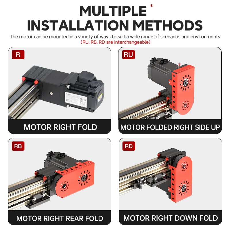 Rxp45 Cnc Lineaire Rail Synchrone Riem Glijmodule Inclusief Stappenmotor Ondersteuning Maatwerk Module Lage Luidruchtige Riem
