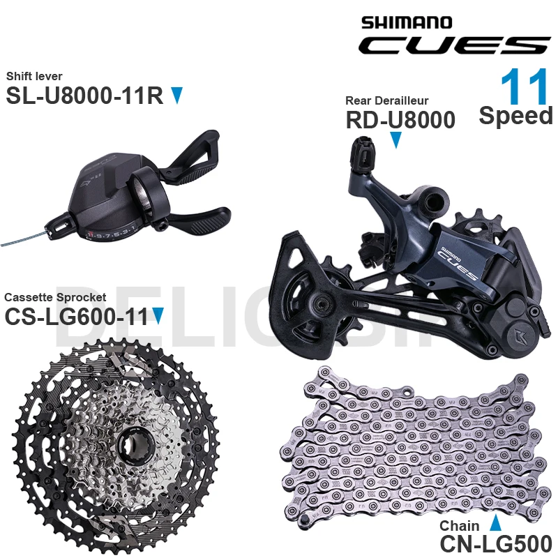 SHIMANO CUES 11 Speed Groupset SL-U8000-11R RD-U8000 CS-LG600-11 CS-LG700-11 50T CN-LG500 Original Parts