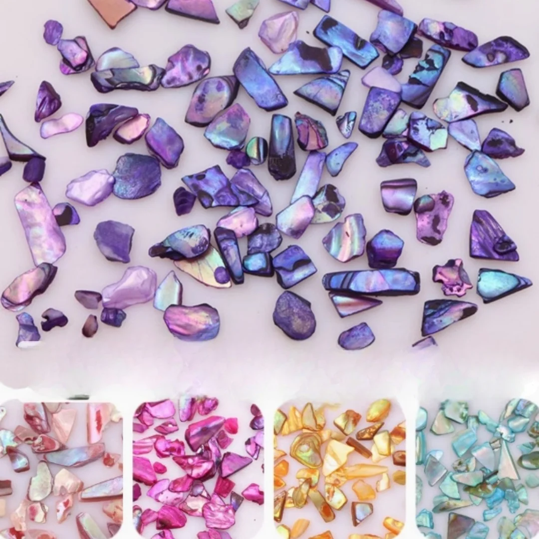 

3-5mm natural abalone shell particles, mother of pearl brooch, DIY antique style jewelry, nail art, lacquerware, lacquer art,