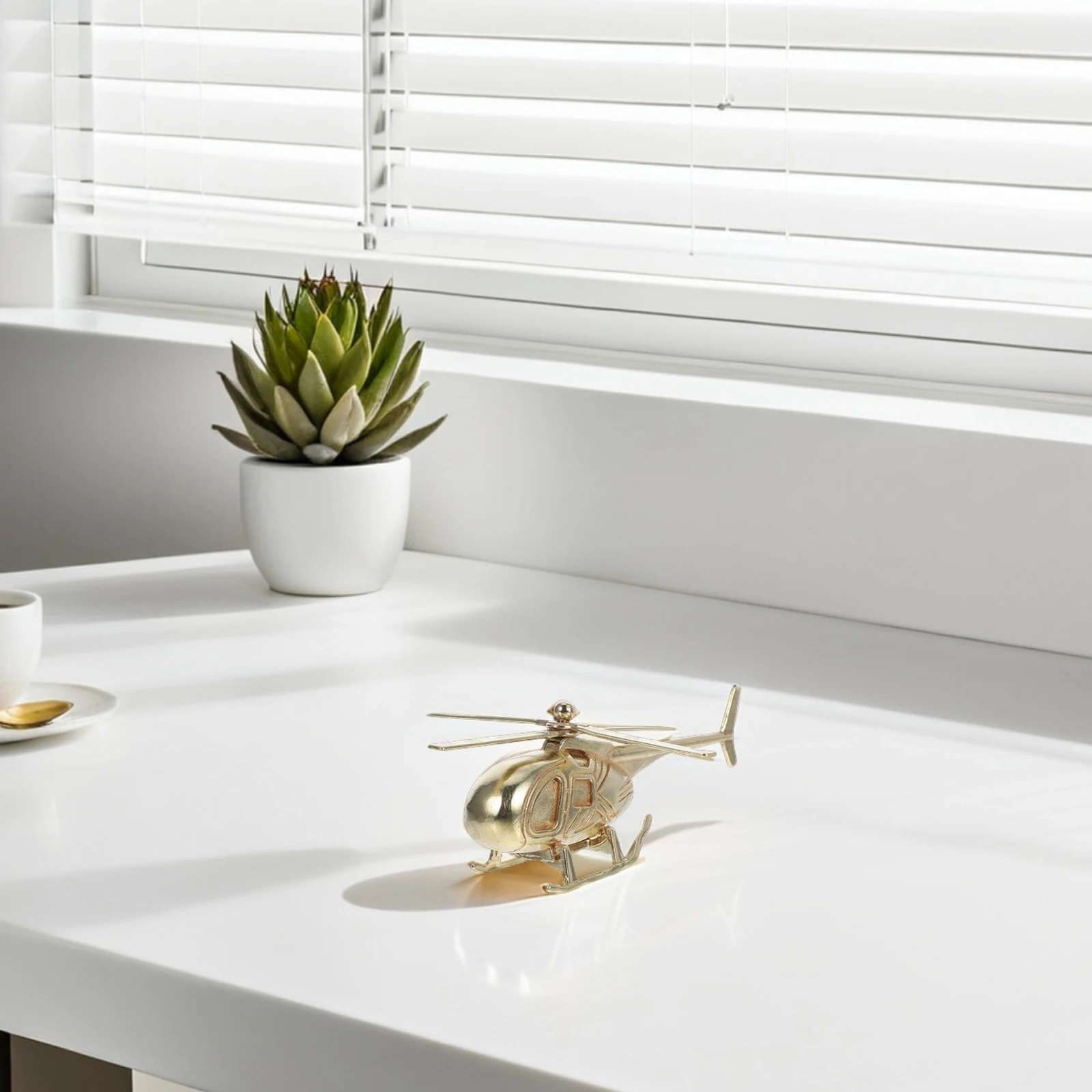 Mini Statue en laiton, avion en métal rétro pour la maison, le bureau, la maison, décoration d'étagère, décor de Table à thé